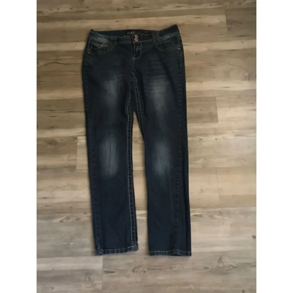 Nice Dark Denim Angels Straight Leg Jeans~Juniors Size 11